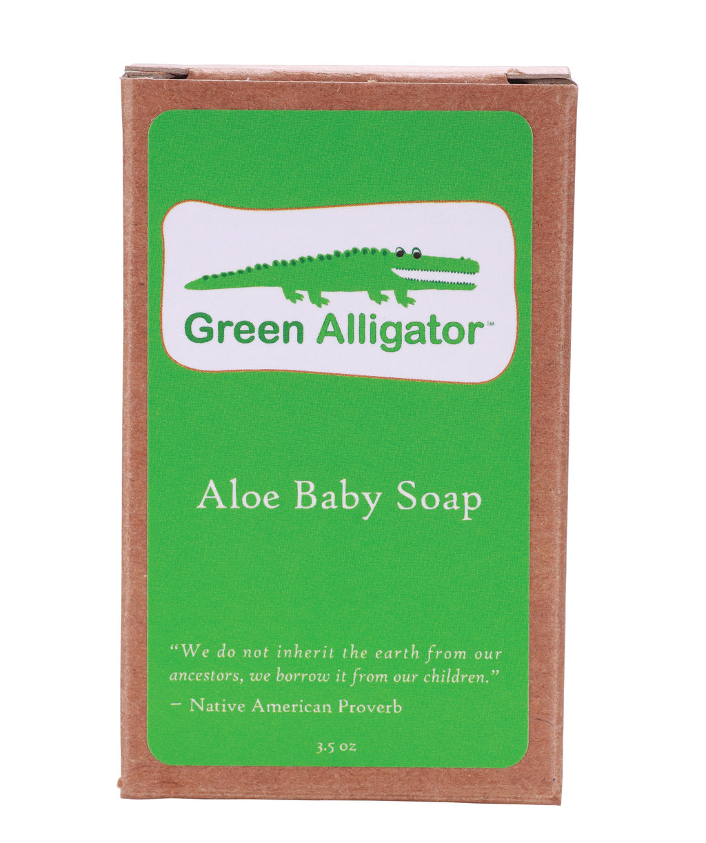 Green Alligator Aloe Baby Soap- Celadon Road- www.celadonroad.com