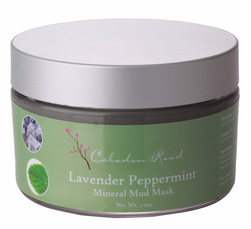 Mineral Mud Mask - Lavender Peppermint- Celadon Road- www.celadonroad.com