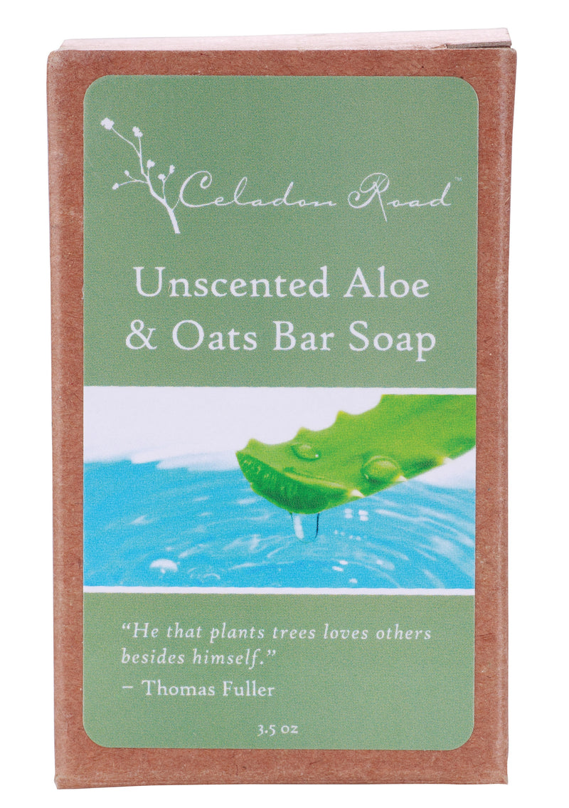 Unscented Aloe & Oats Bar Soap- Celadon Road- www.celadonroad.com